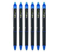 PILOT FriXion Synergy Clicker Retractable & Erasable Gel Ink Pens, 0.5mm Extra Fine Point, Blue Ink, 6-pack