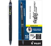 PILOT FriXion Synergy Retractable Clicker Erasable Gel Ink Pens, 0.5mm Extra Fine Point, Black Ink, Dozen