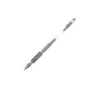 Pilot G-1 Grip Ballpoint Pen - Wide - Silver (Pack of 12 - Plastic Body With Rubber Grip And Cap
