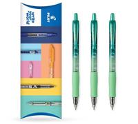 PILOT G-2-07 Bubble Gel Ink Rollerball Pen - Smooth Ink Retractable Pens with Ergonomic Grip for Writing, Journaling, Sketching, Note-Taking & Creative - BLUE ink - Pillow Pack (Green, Pack of 3)