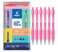 PILOT G-2 07 Neon Pink Gel Ink Rollerball Pen, Envelope Pack of 6