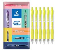 PILOT G-2 07 Neon Yellow Gel Ink Rollerball Pen, Envelope Pack of 6
