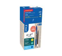 Pilot G-2 Plus Begreen Greenpack Gel Ink Rollerball Medium Blue with 6 Refills (Pack of 12) WLT55618