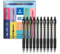 PILOT G-2 Retractable Gel Ink Rollerball Pens - 0.7mm Nib Tip - In Envelope Gift Packaging (Black Wallet of 10)