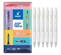 PILOT G-2 Retractable Gel Ink Rollerball Pens - 0.7mm Nib Tip - In Envelope Gift Packaging - Pack Set of 6 - Pastel White