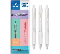 PILOT G-2 Retractable Gel Ink Rollerball Pens - 0.7mm Nib Tip - In Envelope Gift Packaging - Set of 3 - Pastel White Ink