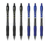 Pilot G-2 Rollerball Pen Set - 12 Pack (Blue, Black) 0.7mm Medium Tip - Bold, Smooth Writing