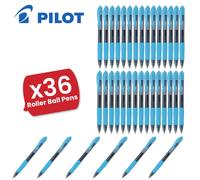Pilot G-207 Light Blue Retractable Gel Rollerball 0.7mm Medium Pen for Daily Work (Pack 36) Pilot Blue
