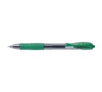 Pilot G-207 Retractable Gel Rollerball Pen 0.7mm Tip 0.39mm Line Green (Pack 12)