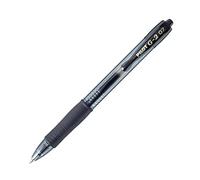 Pilot G-207 Rollerball - Plastic Retractable Ball Pen, 0.4mm Medium Tip BallPoint, Smooth Writing Black Ink Gel Pen, Rubberised Grip Writing Biro for Office, School & Daily Notes