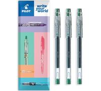 PILOT G-Tec C4 Gel Ink Rollerball Pen - 0.4mm Nib - 0.2mm Line - Pack of 3 Pens in Envelope Gift Packaging (Green)