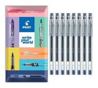PILOT G-Tec C4 Gel Ink Rollerball Pen - 0.4mm Nib - 0.2mm Line - Pack of 8 Pens in Envelope Gift Packaging (Blue)