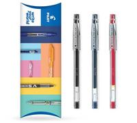 PILOT G-Tec C4 Gel Ink Rollerball Pen - 0.4mm Nib - 0.2mm Line - Pillow Pack of 3 (Black, Blue, Red)