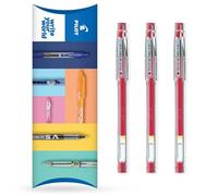 PILOT G-Tec C4 Gel Ink Rollerball Pen - 0.4mm Nib - 0.2mm Line - Pillow Pack of 3 (Red)