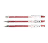 Pilot G-TEC-C4 Gel Ink Rollerball Pens Ultra Fine Red Pack of 3aa