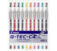 Pilot G - Tec C4 Gel Microtip Rollerball 0.4 mm - Assorted, Pack of 10