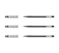 Pilot Pen Gel Microtip Rollerball Pen G-TEC C4, 0.4 mm, Black, Pack of 3