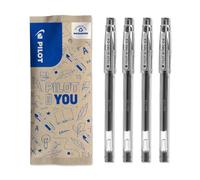 PILOT - G-Tec-C4 Gel Rollerball Pens 0.4mm - Black Ink - Pack of 4 | FINE & PRECISE: Extra-fine 0.4mm gel rollerball pens in black for precise writing and detailed work.