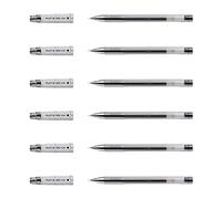 G-TEC-C4 Gel Rollerball Pens Ultra-Fine Tip 0.2 mm Pack of 6 Black