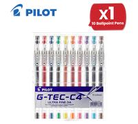 Pilot G-Tec-C4 Ultra Fine 0.4mm Gel Pen Set - 10 Vibrant Colors for Precision