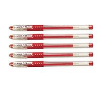 PILOT G1 Grip Ballpoint Pens Fine Tip Gel Ink Red Pack of 5aa