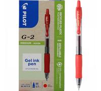 Pilot G2 0.7mm Retractable Gel Rollerball Pen G207 Red Box of 12
