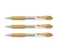 Pilot G-2 Metallic Gel Ink Rollerball Retractable 0.7mm Tip Pen - Metallic Gold Ink