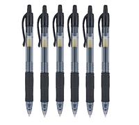 Pilot G2 07 Retractable Gel Rollerball Pen 0.7mm Tip 0.38mm Line Refillable BL-G2-7 Ink Color Black (Pack of 6)