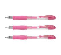 Pilot G2 07 Rollerball Gel Pens, 0.7mm Tip, Pastel Pink Ink, Set of 3 | Gel Ink
