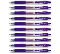 Pilot G2 07 Rollerball Gel Pens, 0.7mm, Violet, Set of 10 | Retractable