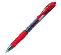 Pilot Pen Gel Ink Rollerball Pens G2 Large Tip 1 mm Pack of 6 Red