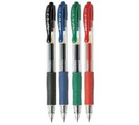 Pilot G2 Assorted Pack Retractable Rollerball Pen Pens Extra Fine Gel Ink Refillable 0.5mm Nib Tip 0.3mm Line G2-5 (1 Of Each Colour - 4 Pens - Black Blue Red Green)