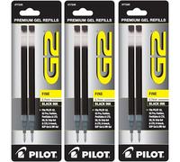Pilot G2 Gel Ink Refill, Fine Point, Black Ink - Pack of 6 (PIL77240-6PACKS)