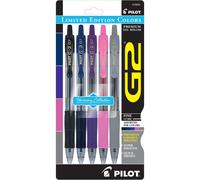 PILOT G2 Harmony Ink Collection Limited Edition Retractable Gel Pens, 0.7mm, Fine Point, Assorted Ink, 5-Pack