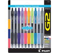 PILOT G2 Limited Edition Harmony Ink Collection Retractable Gel Pens 0.7mm Fine Point Assorted Ink 10-Pack