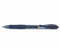 Pilot G2 Pen Retractable Rollerball Gel Ink Smooth Smear Proof Rubber Grip Clip