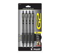 Pilot G2 Premium Gel Roller Pens Bold Point 1 mm Pack of 4 Black