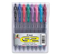 Pilot, G2 Premium Gel Roller Pens, Bold Point 1 mm, Pack of 8, Assorted Colors
