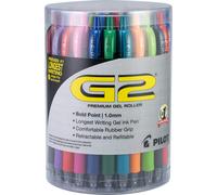 Pilot G2 Premium Gel Roller Pens Bold Point 1 mm Tub of 36 Assorte