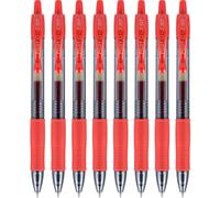 Pilot G2 Premium Gel Roller Pens Fine Point 0.7 mm Red Pack of 8