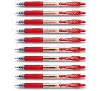 Pilot G2 Retractable Gel Pens, red, 10 Stifte