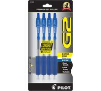 PILOT G2 Retractable Premium Gel Ink Roller Ball Pens Extra Fine Point 4-Pack Blue Ink 31056