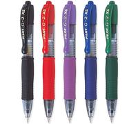 PILOT G2-XS7 Pixie - Mini Rollerball Pens - 0.7mm Nib 0.4mm Line Width - Pack of 5 - Black, Blue, Violet, Red & Green