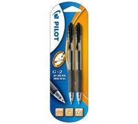 Pilot G207 Retractable Gel Rollerball 0.7 mm - Black, Pack of 2
