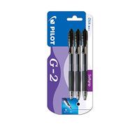 Pilot G207 Retractable Gel Rollerball 0.7 mm (Pack of 3) - Black (Package may vary)