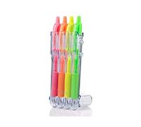 Pilot G207 Retractable Gel Rollerball Neons 0.7mm Set to Go Pack of 4- Yellow/Pink/Orange/Green