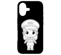 Pilot Girl Cartoon Style Flight Lessons Case for iPhone 17