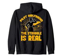 Pilot Girlfriend the struggle is real Women Zip Hoodie