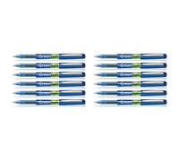 PILOT Greenball Liquid Ink Rollerball Pens 7 Medium Tip Blue Pack of 12aa