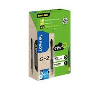 Pilot Greenpack G-2 Gel, 0.7mm, Black, 12 Pens and 12 Refills